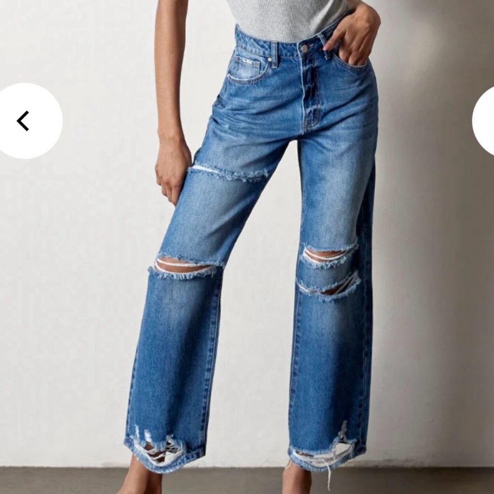 NWT modern Insane Genes Destructed Straight Fit Jeans sz 5 (26)